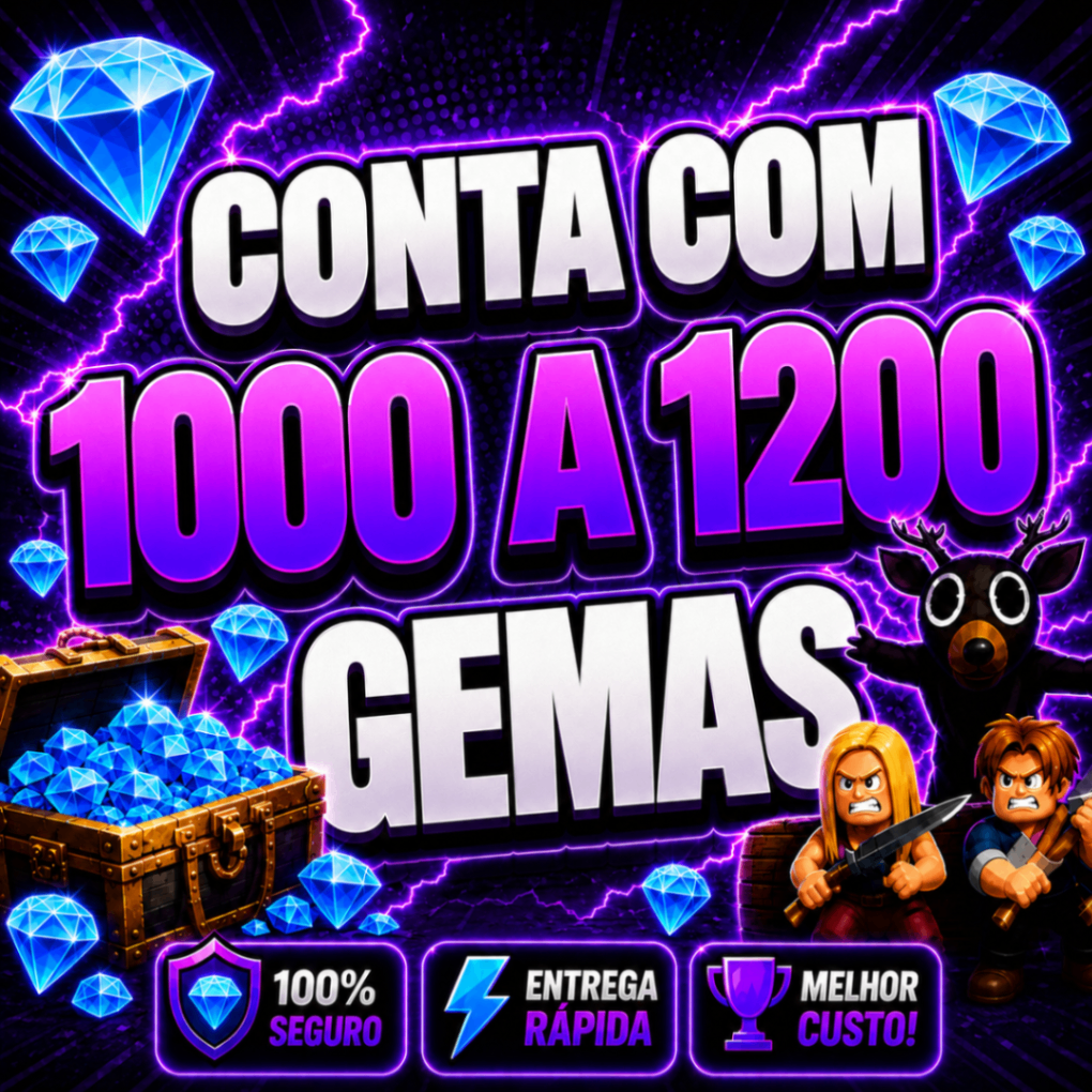 💎 Conta Com 1000 A 1200 Gemas