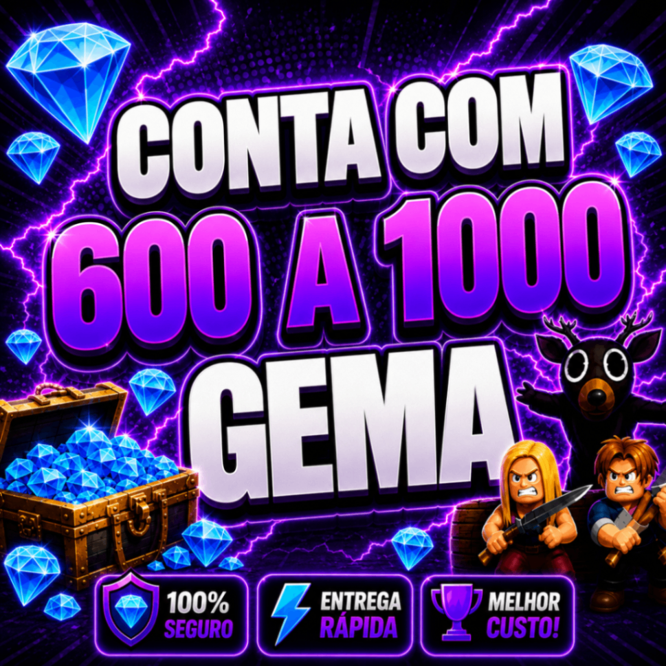 💎 Conta Com 600 A 1000 Gemas