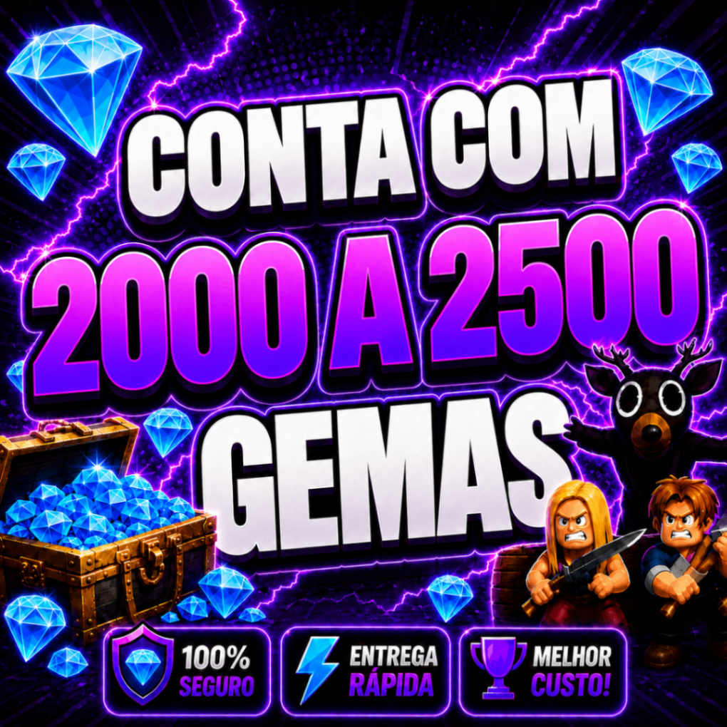 💎 Conta Com 2000 A 2500 Gemas